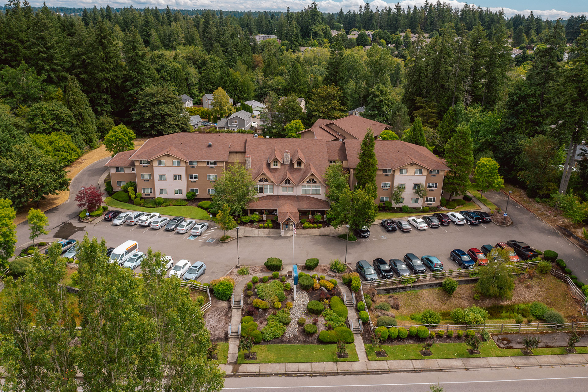 Stafford Suites in Port Orchard from above
